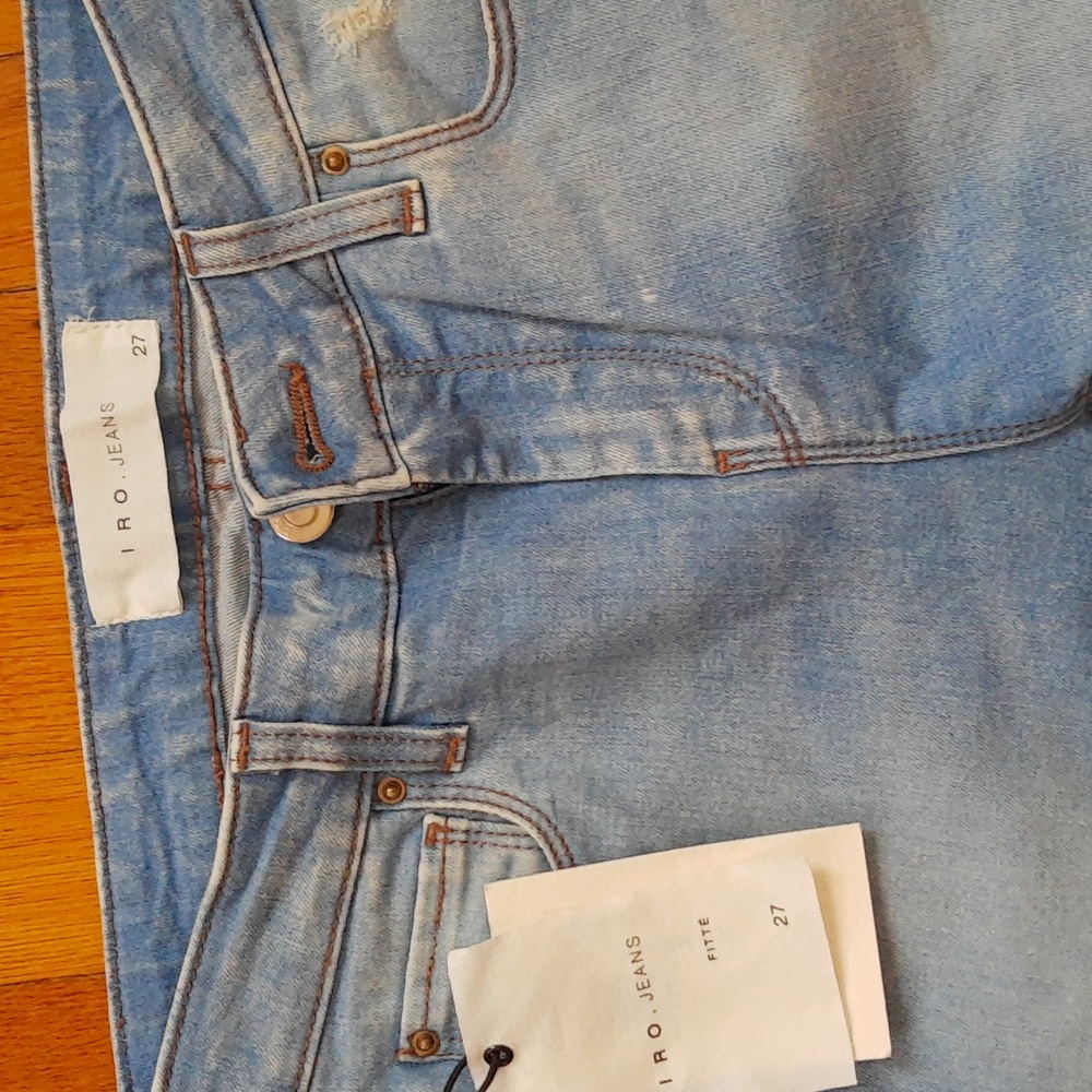 Woman IRO Light Blue Jeans Size 27P - Picture 3 of 3